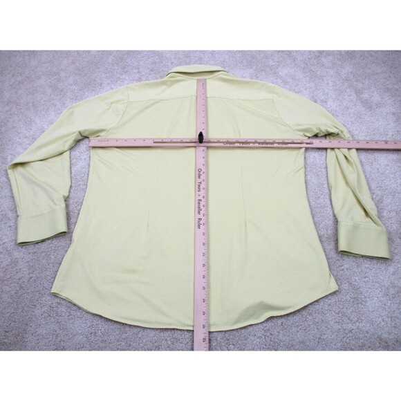 Mizzen Main Shirt Extra Large Trim Fit Yellow Performance Casual Button Up Mens - Picture 6 of 9